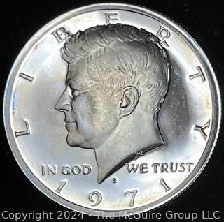 1971 Uncirculated Kennedy Proof Half Dollar Coin