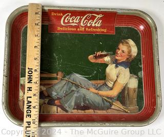 1940's Drink Coca Cola Metal Serving Tray with Girl in Sailor Hat.  (Was 375KK)