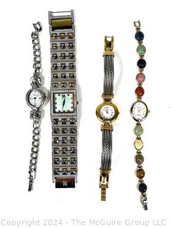 Four (4) Ladies Bracelet Watches Including Gruen and Brighton. 