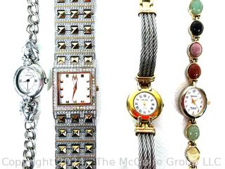 Four (4) Ladies Bracelet Watches Including Gruen and Brighton. 