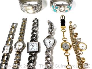 Eight (8) Ladies Bracelet Wrist Watches