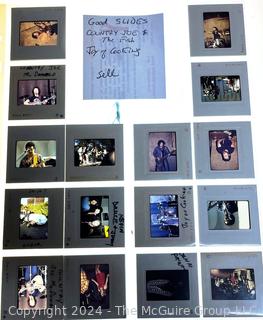 Group of 1970's Photographic Slides of Country Joe McDonald and The Joy of Cooking Bands in Concert and Back Stage.  