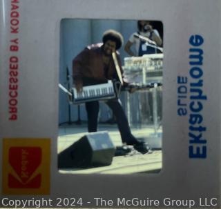 Group of 1970's Photographic Slides of Country Joe McDonald and The Joy of Cooking Bands in Concert and Back Stage.  