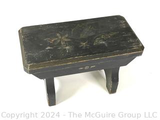 Small Primitive Painted Wood Step Stool