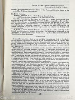 "In the Matter of J. Robert Oppenheimer", The United States Atomic Energy Commission. Published by Government Printing Office, Washington, 1954