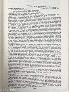 "In the Matter of J. Robert Oppenheimer", The United States Atomic Energy Commission. Published by Government Printing Office, Washington, 1954