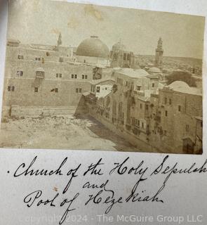 (25 Photos Added Thursday. Jan 18) Circa 1920 Scrapbook of Visit to The Holy Land. Olivewood Covers.  