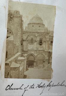 (25 Photos Added Thursday. Jan 18) Circa 1920 Scrapbook of Visit to The Holy Land. Olivewood Covers.  