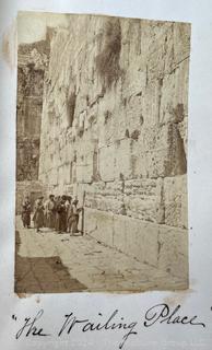 (25 Photos Added Thursday. Jan 18) Circa 1920 Scrapbook of Visit to The Holy Land. Olivewood Covers.  