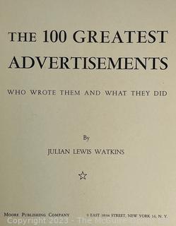 The 100 Greatest Advertisements: Who Wrote Them and What They Did, 1949 by Julian Watkins Book