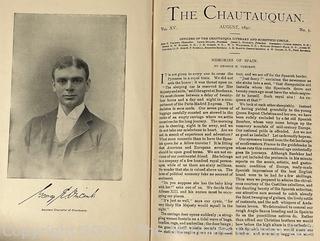 "The Chautauquan" 1892, Writings from the Institute. Stamped S.S. Moritz, Dayton, Washington Book