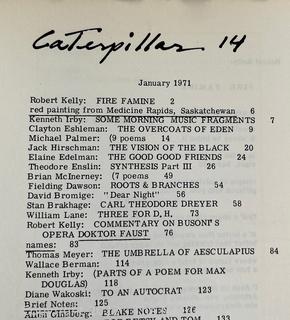 Eleven (11) Issues of  Caterpillar "A Gathering of The Tribes", A Quarterly Literary Magazine At The Forefront of The New American Poetry Movement.