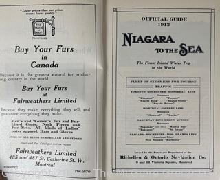 "Niagara To The Sea". 1920's Road Guide Map Book published by the Richelieu and Ontario Navigation Company.  