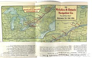 "Niagara To The Sea". 1920's Road Guide Map Book published by the Richelieu and Ontario Navigation Company.  