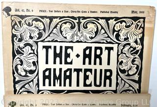 Four (4) Art Amateur Magazines Circa 1900