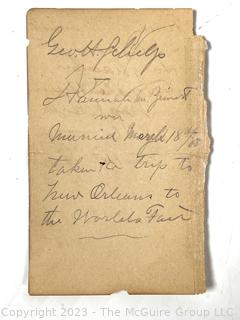 Ephemera Including Bank Notes, Trade Cards, Post Cards, Ticket Stubs, 1867 Purchase List, Etc