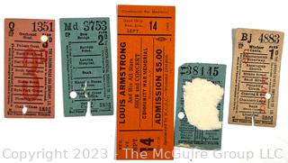 Ephemera Including Bank Notes, Trade Cards, Post Cards, Ticket Stubs, 1867 Purchase List, Etc