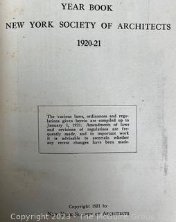 Year Book of the New York Society of Architects 1920-1921