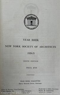 Year Book of the New York Society of Architects 1920-1921