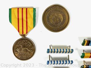 Collection of Military Medals and Ribbons