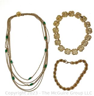 Three (3) Costume Jewelry Necklaces 