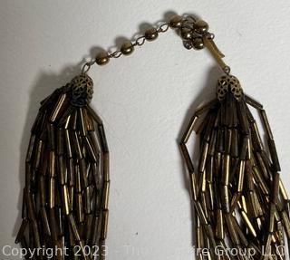 Two (2) Beaded Costume Jewelry Statement Necklaces