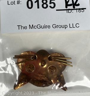 Hand Wrought Cat Brooch by Local Artisan in New Hope, PA