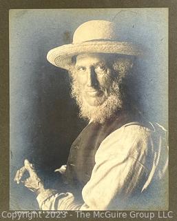 Matted Print of Photo by Rudolf Eickemeyer of Amish Farmer. Measures 12.5 x 14.5" 