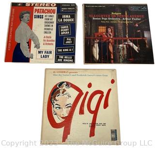 Three (3) Vinyl LP Records: Gigi, Patachou Sings, Slaughter on Tenth Ave.