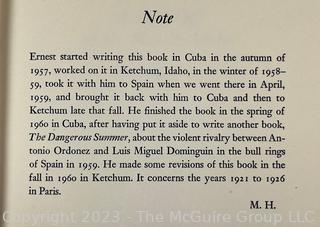 (Note: Revised Description 4-14-24 @ 4:42pm) Hardcover with Dustjacket Copy of "A Moveable Feast" by Ernest Hemingway, Charles Scribner's Sons, 1964. Book of the Month Club Edition