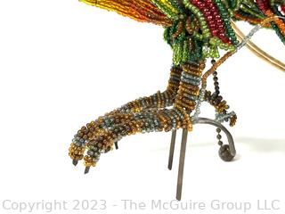 Venetian Glass Beaded Parrot Lamp