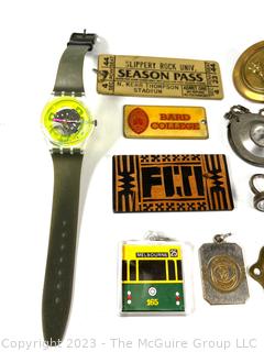 Mixed Group Including Slippery Rock College Football Season Pass, Wristwatches (Hamilton, Swatch and Compass)