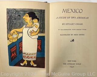 Two (2) Travel Books Including "Dependent Baggage" by Marie di Mario Wann, 1955 and "Mexico; A Study of Two Americas" Hardcover 1933 by Stuart Chase