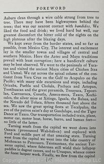 Two (2) Travel Books Including "Dependent Baggage" by Marie di Mario Wann, 1955 and "Mexico; A Study of Two Americas" Hardcover 1933 by Stuart Chase