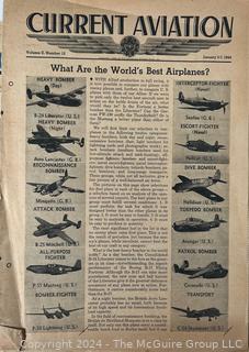 20 Volumes of "Current Aviation" Magazine Dated 1942 - 1943