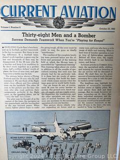 20 Volumes of "Current Aviation" Magazine Dated 1942 - 1943