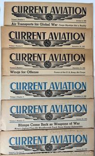 20 Volumes of "Current Aviation" Magazine Dated 1942 - 1943