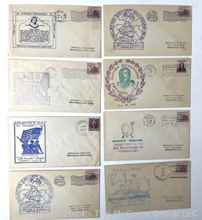 64 First Day Covers (FDC) Philately. Circa 1930's- 1970's