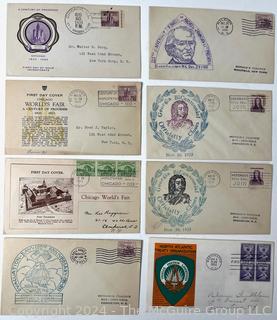 64 First Day Covers (FDC) Philately. Circa 1930's- 1970's