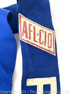 AFL-CIO Homemade Fabric Picket Strike Sash