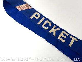 AFL-CIO Homemade Fabric Picket Strike Sash