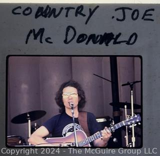 Group of 1970's Photographic Slides of Country Joe McDonald and The Joy of Cooking Bands in Concert and Back Stage.  