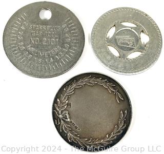 Three (3) Metal Promotional Tokens