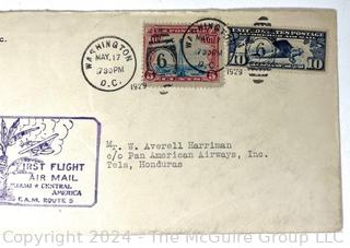 Two (2) Vintage Stamped and Posted Envelopes, Philatelic Interest