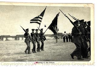 Four (4) WWI & WWII Military Focused Postcards Including Harpers Ferry