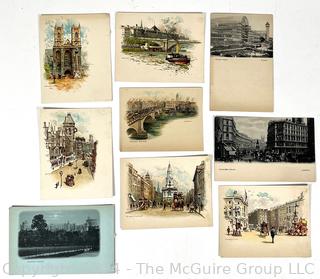 24 Vintage European Postcards