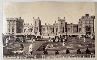 Group of Scrap Book Pages and Cabinet Card Photo of Altoona PA School House with Students Names Listed on Back