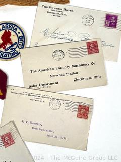 Ephemera including Railroad and Hotel Stationery, Letters and Bar Coasters