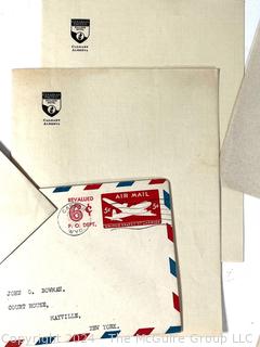 Ephemera including Railroad and Hotel Stationery, Letters and Bar Coasters