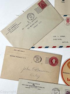 Ephemera including Railroad and Hotel Stationery, Letters and Bar Coasters